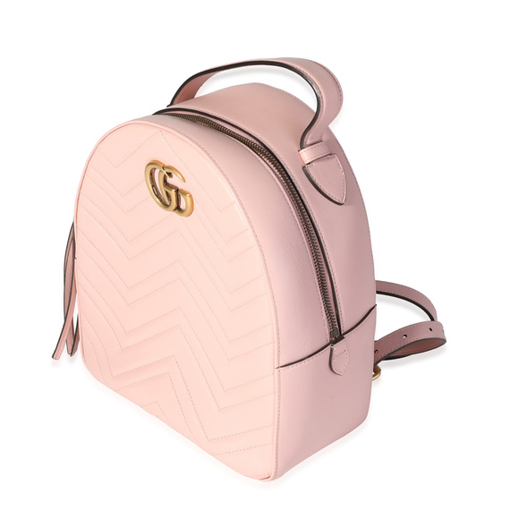 Gucci Pink Matelassé Calfskin GG Marmont Dome Backpack - Picture 3 of 6